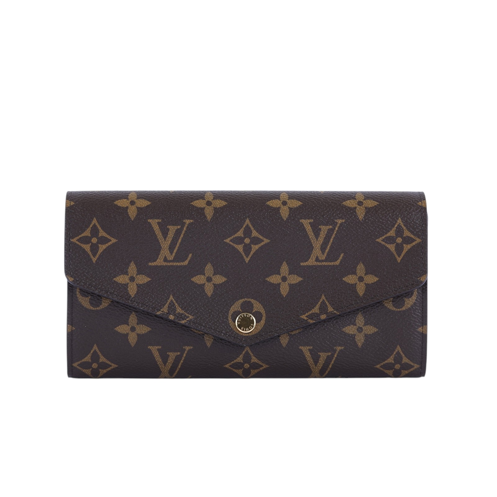 路易威登 LOUIS VUITTON Sarah 錢包 口蓋長夾 棕色 M60531 晶片款 原花SARAH 長夾 原廠盒子/防塵袋