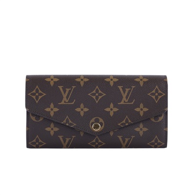 路易威登 LOUIS VUITTON Sarah 錢包 口蓋長夾 棕色 M60531 晶片款 原花SARAH 長夾 原廠盒子/防塵袋