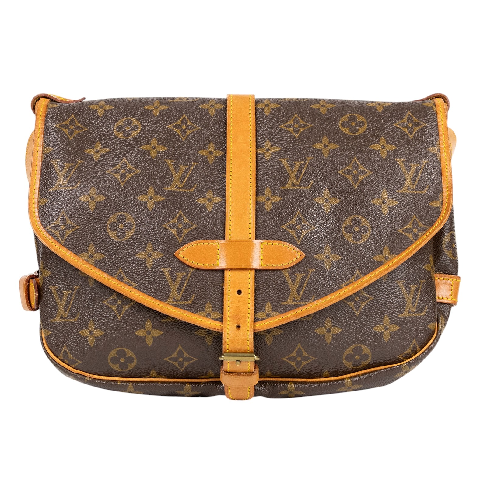 路易威登 LOUIS VUITTON Saumur 30 馬鞍包 M42256 原花馬鞍包 無附屬品