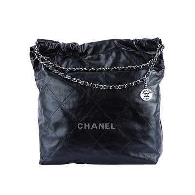 香奈兒 CHANEL 22 大型 束口包 AS3262 晶片款 黑銀22大號 防塵袋/原廠盒子/購買證明正本