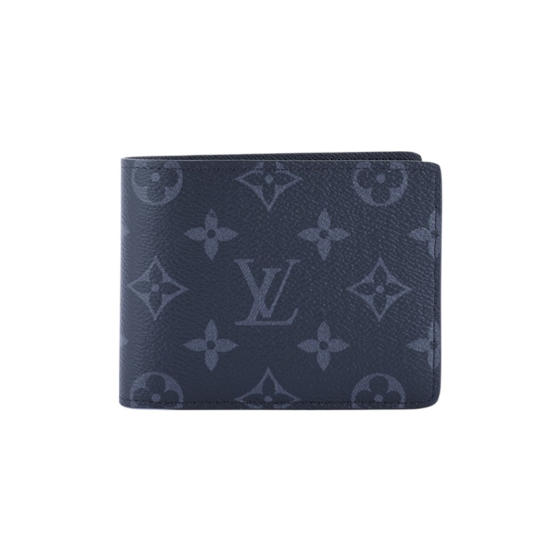 路易威登 LOUIS VUITTON Multiple Eclipse帆布 錢包 短夾 M61695 晶片款 黑原花短夾 原廠盒子/防塵袋/購買證明正本