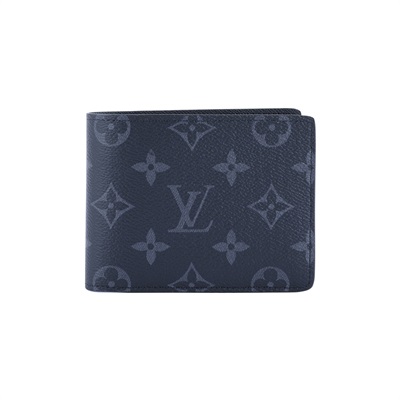 路易威登 LOUIS VUITTON Multiple Eclipse帆布 錢包 短夾 M61695 晶片款 黑原花短夾 原廠盒子/防塵袋/購買證明正本