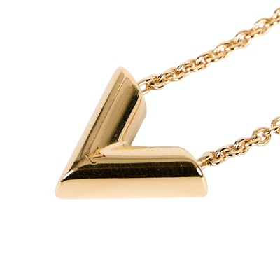 路易威登 LOUIS VUITTON Essential V 項鏈 M00857 金ESSENTIAL V項鍊 原廠盒子/防塵袋/購買證明正本
