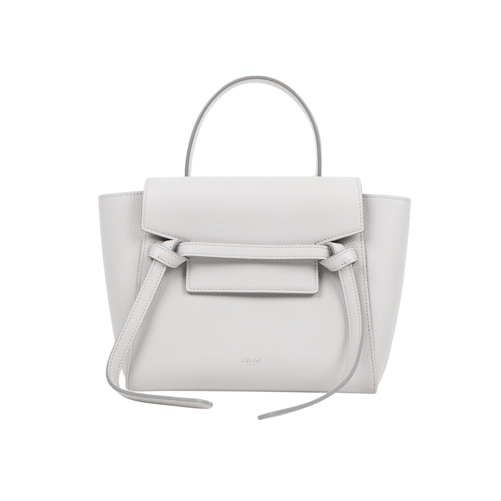 思琳 CELINE 珠地小牛皮 袖珍型 Belt 手袋 189003ZVA 淺灰 BELT BAG NANO 防塵袋/購買證明正本/背帶