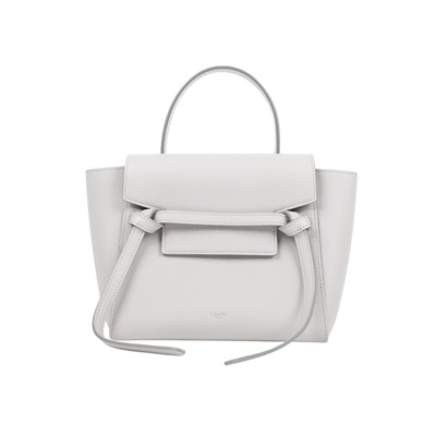 思琳 CELINE 珠地小牛皮 袖珍型 Belt 手袋 189003ZVA 淺灰 BELT BAG NANO 防塵袋/購買證明正本/背帶