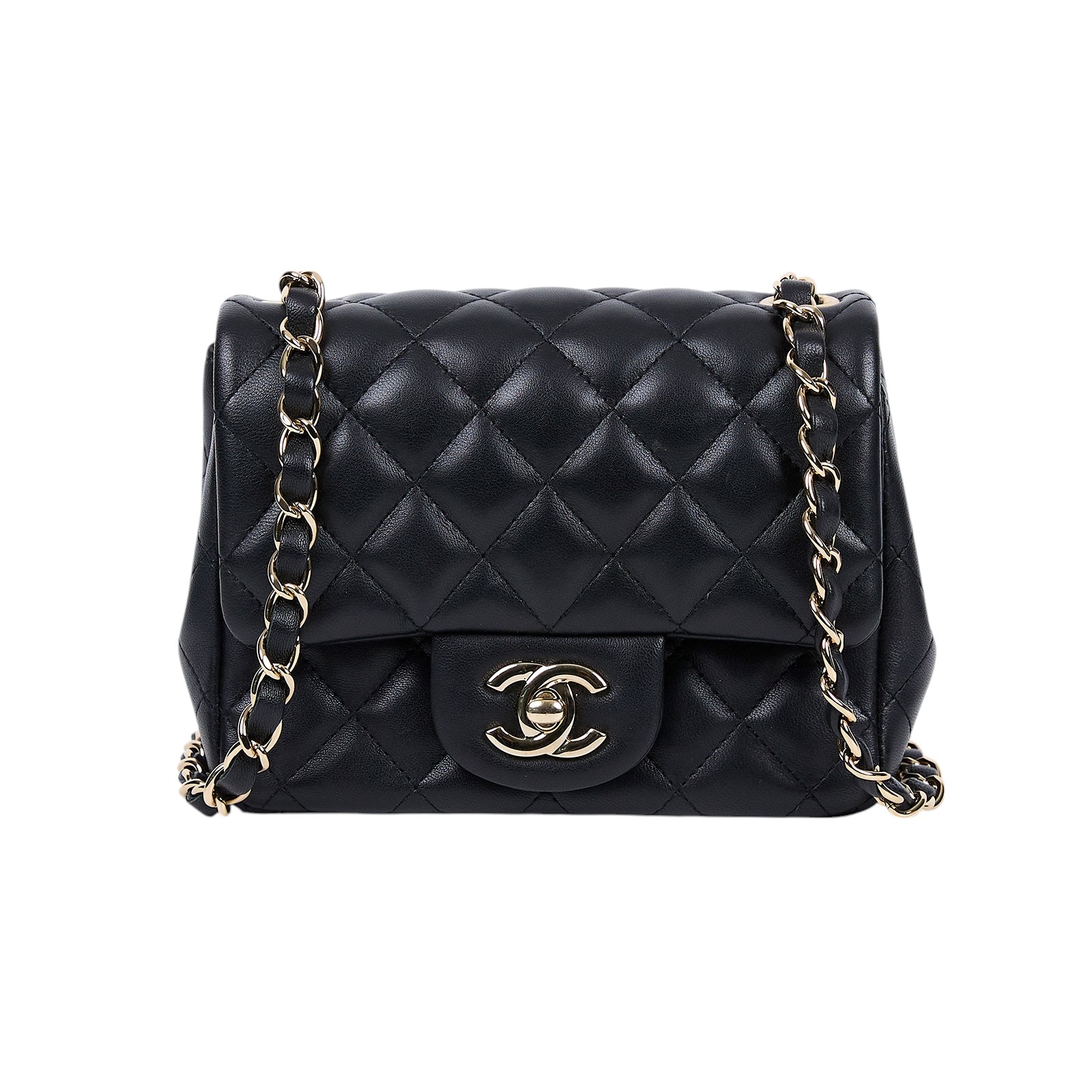 香奈兒 CHANEL CF 方形 迷你 口蓋包 A35200 29開黑金羊方胖 保證卡/防塵袋