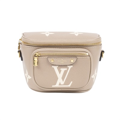 路易威登 LOUIS VUITTON Mini Bumbag 斑鳩灰色 奶油色 M83219 晶片款 斑鳩灰Mini Bumbag 防塵袋/原廠盒子/背帶2