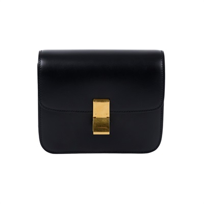 思琳 CELINE 小牛皮 小型 Classic 手袋 164183DLS 黑CLASSIC BOX 防塵袋