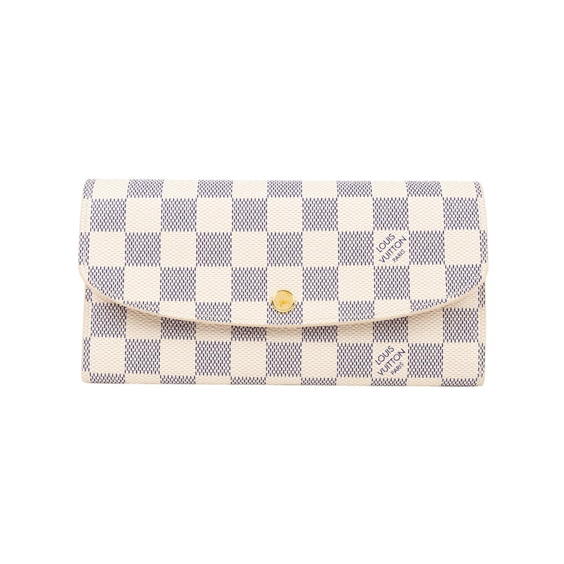 路易威登 LOUIS VUITTON Emilie 錢包 長夾 芭蕾粉色 N41625 晶片款 白棋盤粉扣長夾 原廠盒子/防塵袋