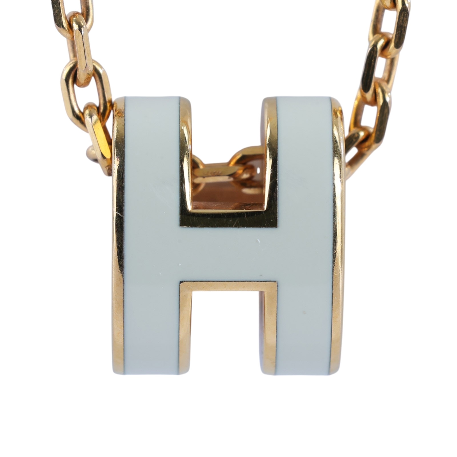 愛馬仕 Hermès Mini Pop H 墜飾 白色 H147992Fv49 ST 12 23 白MINI POP H 項鍊 無附屬品