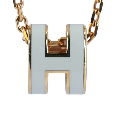 愛馬仕 Hermès Mini Pop H 墜飾 白色 H147992Fv49 ST 12 23 白MINI POP H 項鍊 無附屬品
