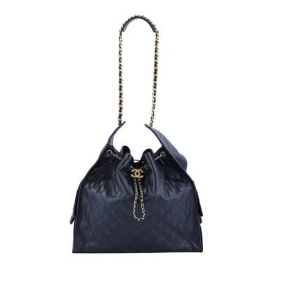 香奈兒 CHANEL 2025 春夏 25 大型包 AS5553 B20304 晶片款 黑金荔枝25 BAG 大號 防塵袋
