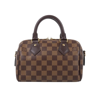路易威登 LOUIS VUITTON Speedy Bandoulière 20 棕棋盤 手提 斜背 波士頓包 N40489 晶片款  防塵袋/背帶/鎖組