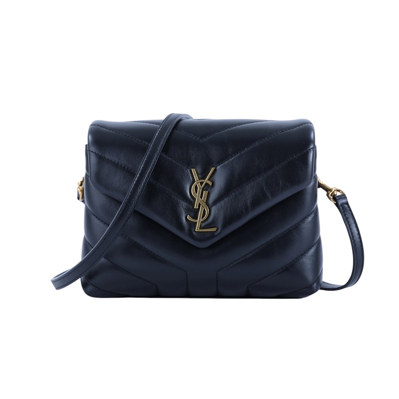 聖羅蘭 YSL SAINT LAURENT Loulou 絎縫 皮革 TOY 手袋 630951DV707 黑金LOULOU TOY 防塵袋 /背帶