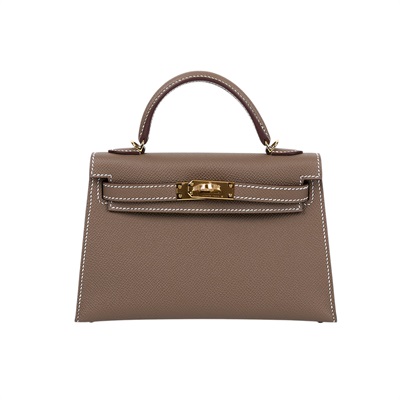 愛馬仕 Hermès Kelly Bag 凱莉包 mini II 大象灰 H071302CC18 H071302CC/WMU 484 IK  原廠盒子/防塵袋/背帶