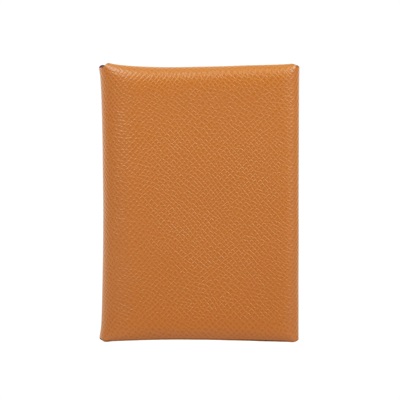 愛馬仕 Hermès Calvi Duo 卡包 CALD B MZ 005 AG B刻金棕CALVI DUO 原廠盒子