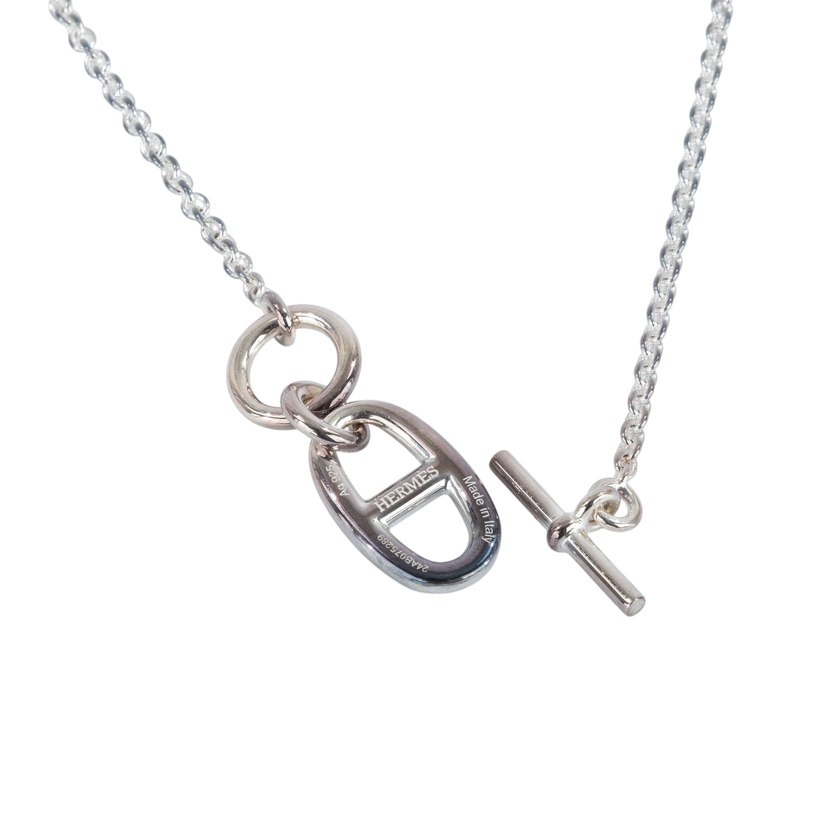 愛馬仕 Hermès Chaine dAncre 墜飾 H104141Bv00 24AB075289 AMULETTES豬鼻項鍊 原廠盒子
