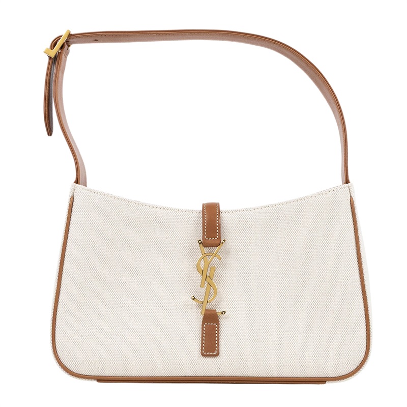 聖羅蘭 YSL SAINT LAURENT LE 5 À 7 緞面 HOBO 手袋 手提包 657228FAAP7 棕拚帆布 LE 5 À 7 HOBO 防塵袋