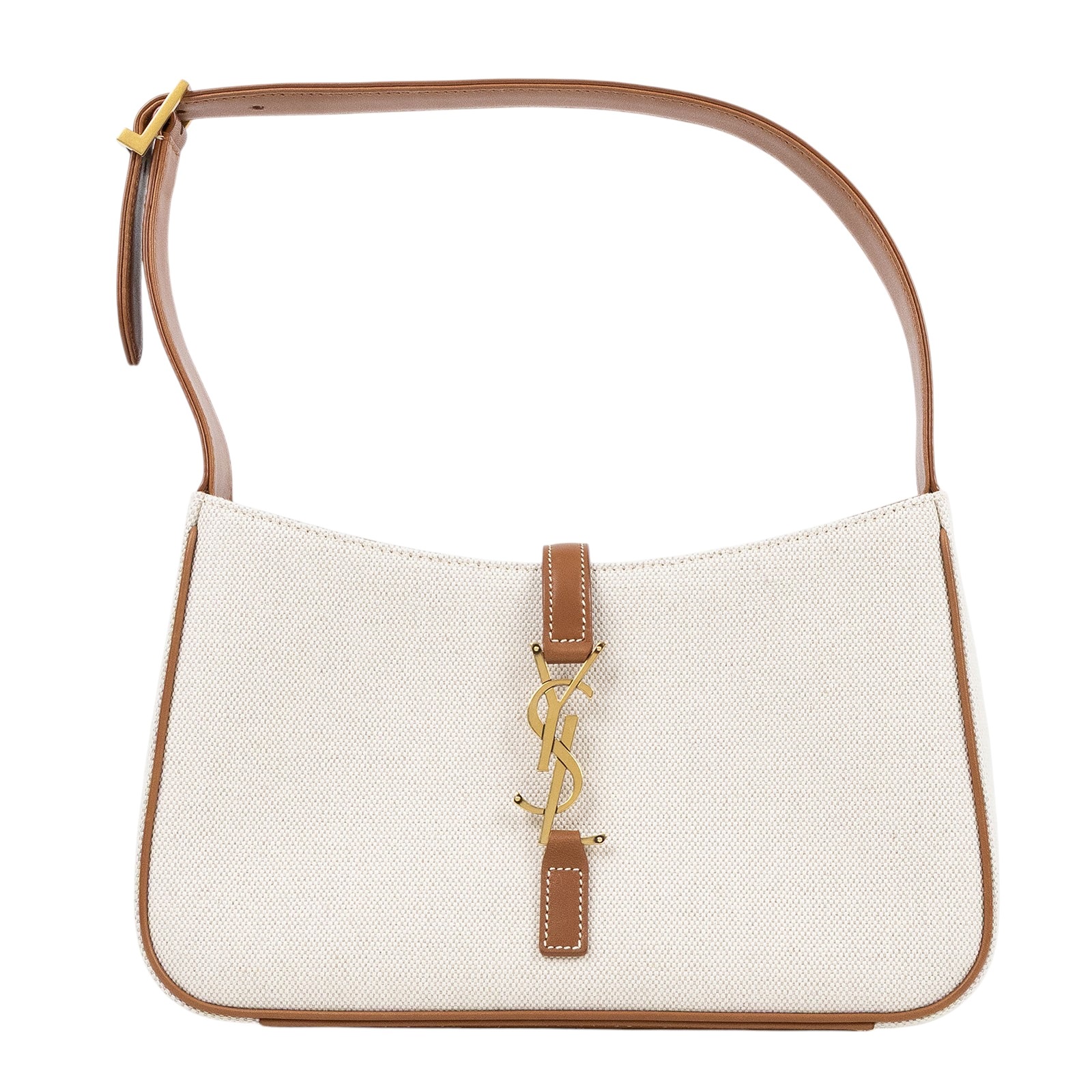 聖羅蘭 YSL SAINT LAURENT LE 5 À 7 緞面 HOBO 手袋 手提包 657228FAAP7 棕拚帆布 LE 5 À 7 HOBO 防塵袋