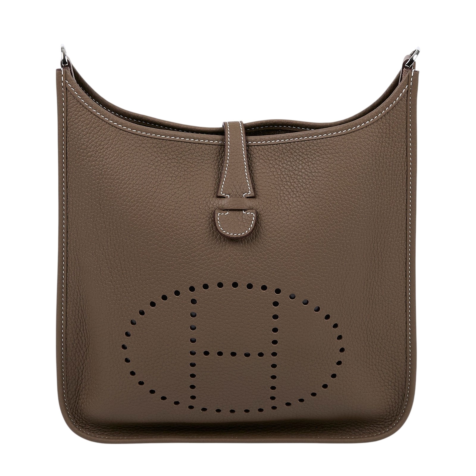 愛馬仕 Hermès Evelyne Bag 伊芙琳包 29 馬蹄型 大象灰 H056277CK18 H056277CK18/K FA 004 A  背帶/防塵袋/原廠盒子/購買證明影本