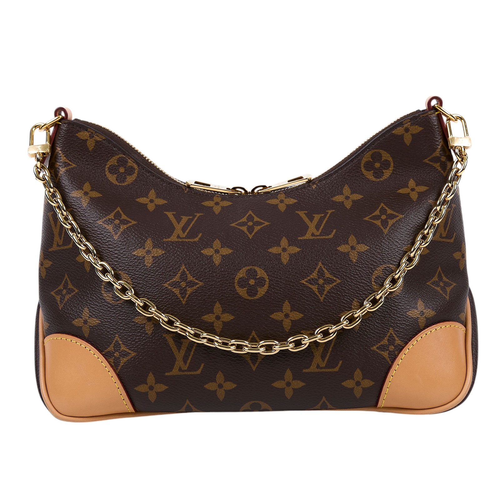 路易威登 LOUIS VUITTON Boulogne 牛角包 手提 斜肩背包 M45832 晶片款 原花Boulogne PM 防塵袋/背帶2/購買證明正本