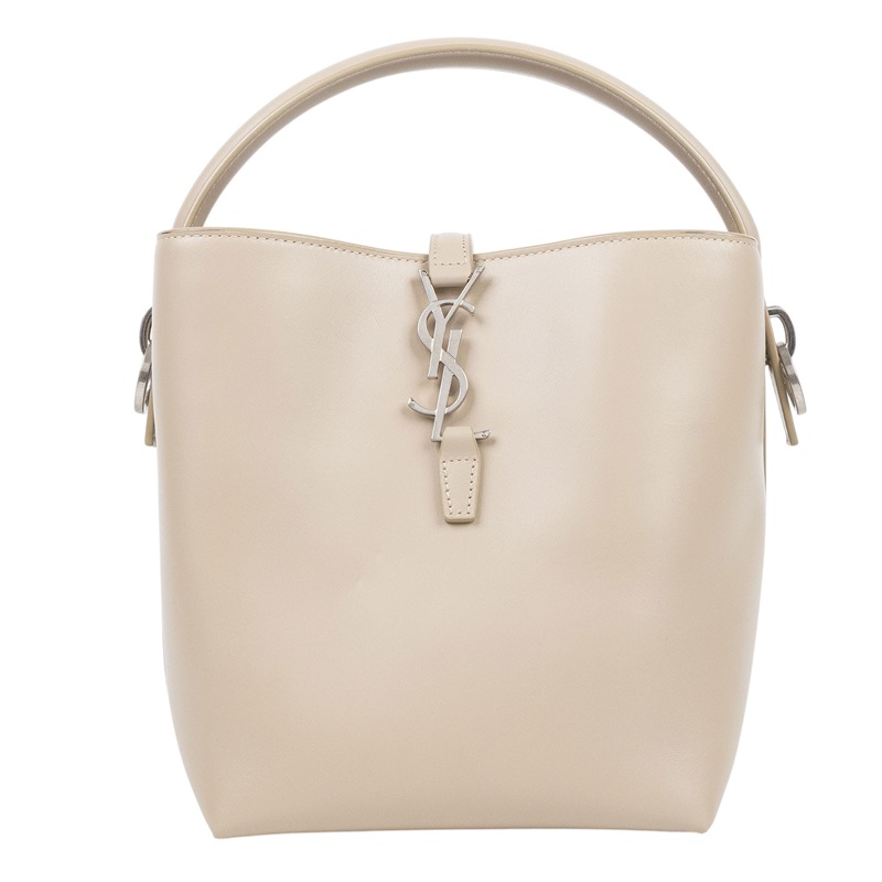 聖羅蘭 YSL SAINT LAURENT le 37 亮面皮革 小型手袋 7490362R20W 米灰LE 37 SMALL 背帶