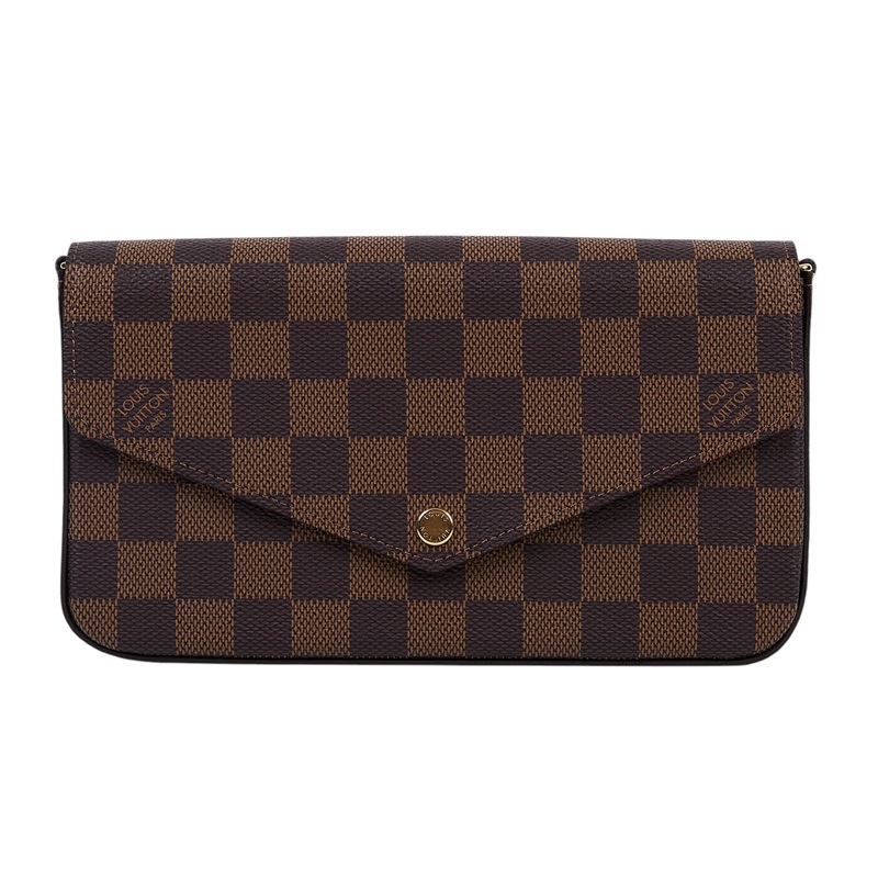 路易威登 LOUIS VUITTON Félicie Pochette 棋盤格 翻蓋 斜背 鍊帶 肩背包 N40492 晶片款  原廠盒子/防塵袋