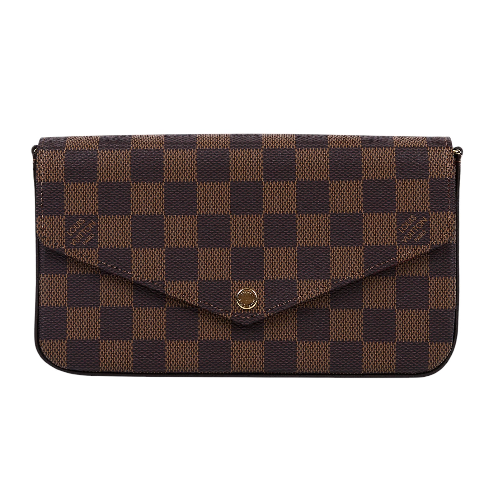 路易威登 LOUIS VUITTON Félicie Pochette 棋盤格 翻蓋 斜背 鍊帶 肩背包 N40492 晶片款  原廠盒子/防塵袋