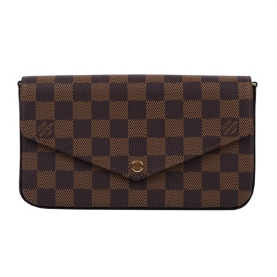路易威登 LOUIS VUITTON Félicie Pochette 棋盤格 翻蓋 斜背 鍊帶 肩背包 N40492 晶片款  原廠盒子/防塵袋