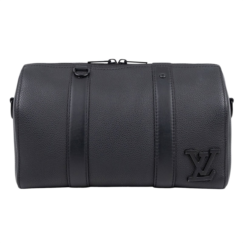 路易威登 LOUIS VUITTON City Keepall 肩背 波士頓包 黑色 M59255 晶片款 黑CITY KEEPALL 防塵袋/背帶