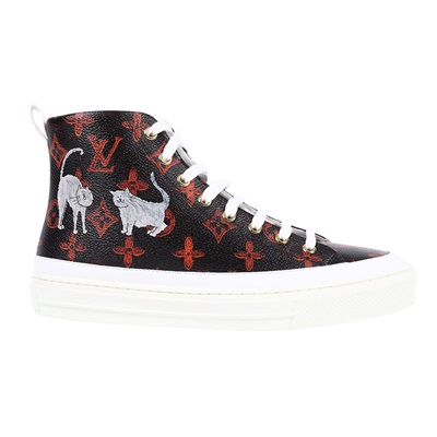 路易威登 LOUIS VUITTON Catogram Stellar 運動鞋  CATOGRAM高筒運動鞋#38.5 原廠盒子/鞋帶