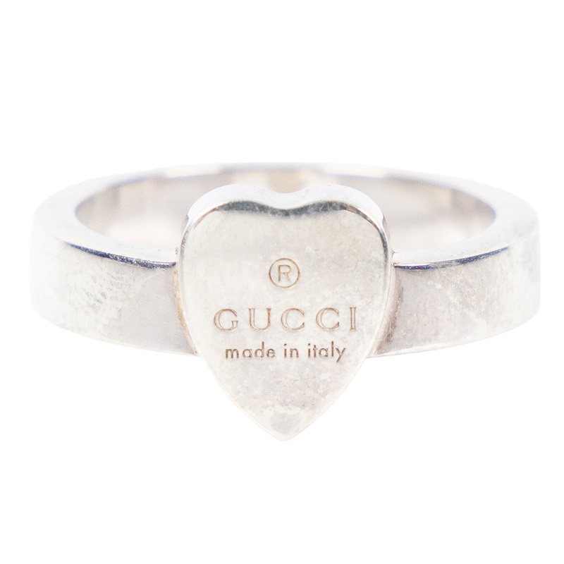 古馳 GUCCI GG Marmont 寬版戒指 223867 J8400_14 愛心戒指 防塵袋/購買證明正本