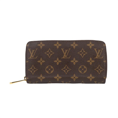 路易威登 LOUIS VUITTON 拉鏈錢包 Monogram帆布 桃紅色 M41895 原花拉鍊長夾 防塵袋/購買證明影本