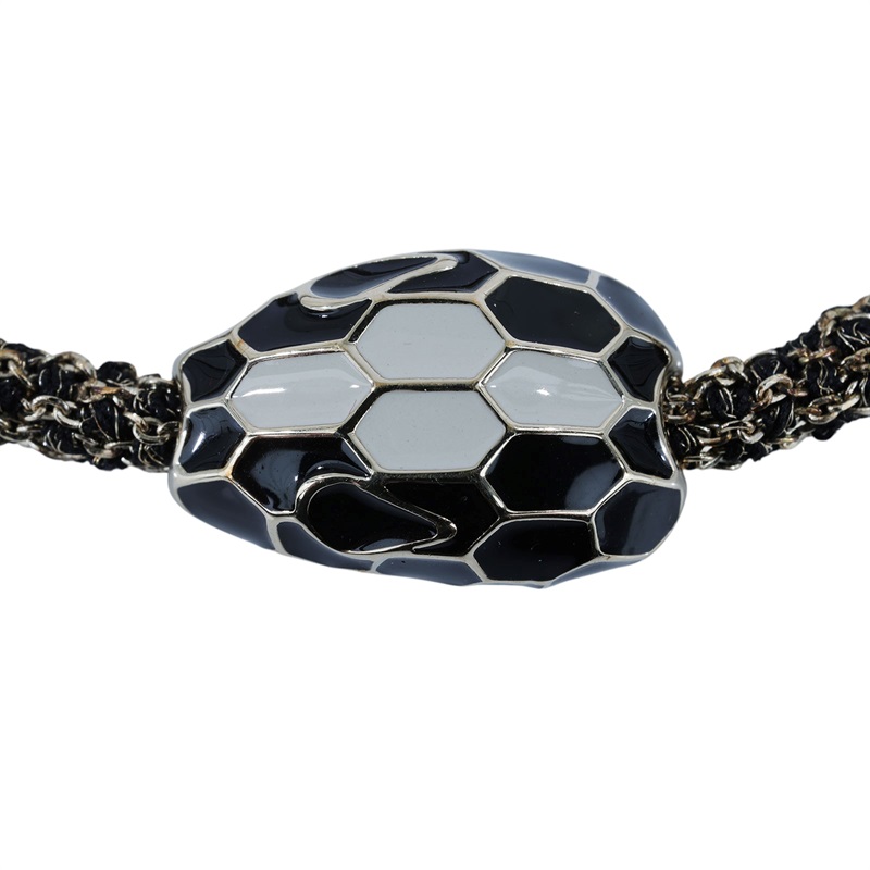 寶格麗 BVLGARI Serpenti Forever 手鍊  黑淡金蛇頭手環 無附屬品