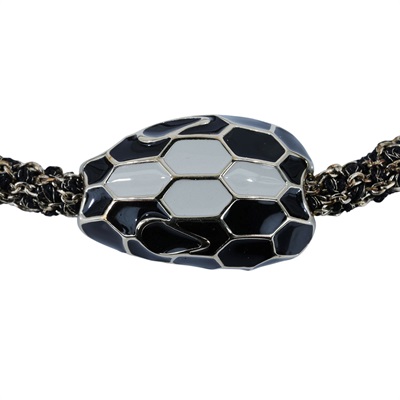 寶格麗 BVLGARI Serpenti Forever 手鍊  黑淡金蛇頭手環 無附屬品