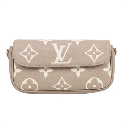 路易威登 LOUIS VUITTON Wallet on Chain Ivy 壓花牛皮 肩背錢包 斑鳩灰色 奶油色 M82211 晶片款  原廠盒子/防塵袋/購買證明正本/背帶2