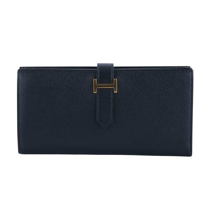 愛馬仕 Hermes Bearn Soufflet 長夾 BEARNL Y TI 011 AW Y刻黑BEARN長夾 原廠盒子