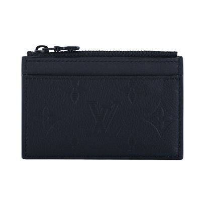 路易威登 LOUIS VUITTON 拉鍊 卡包 M82245 晶片款 黑壓紋拉鍊卡包 防塵袋/原廠盒子