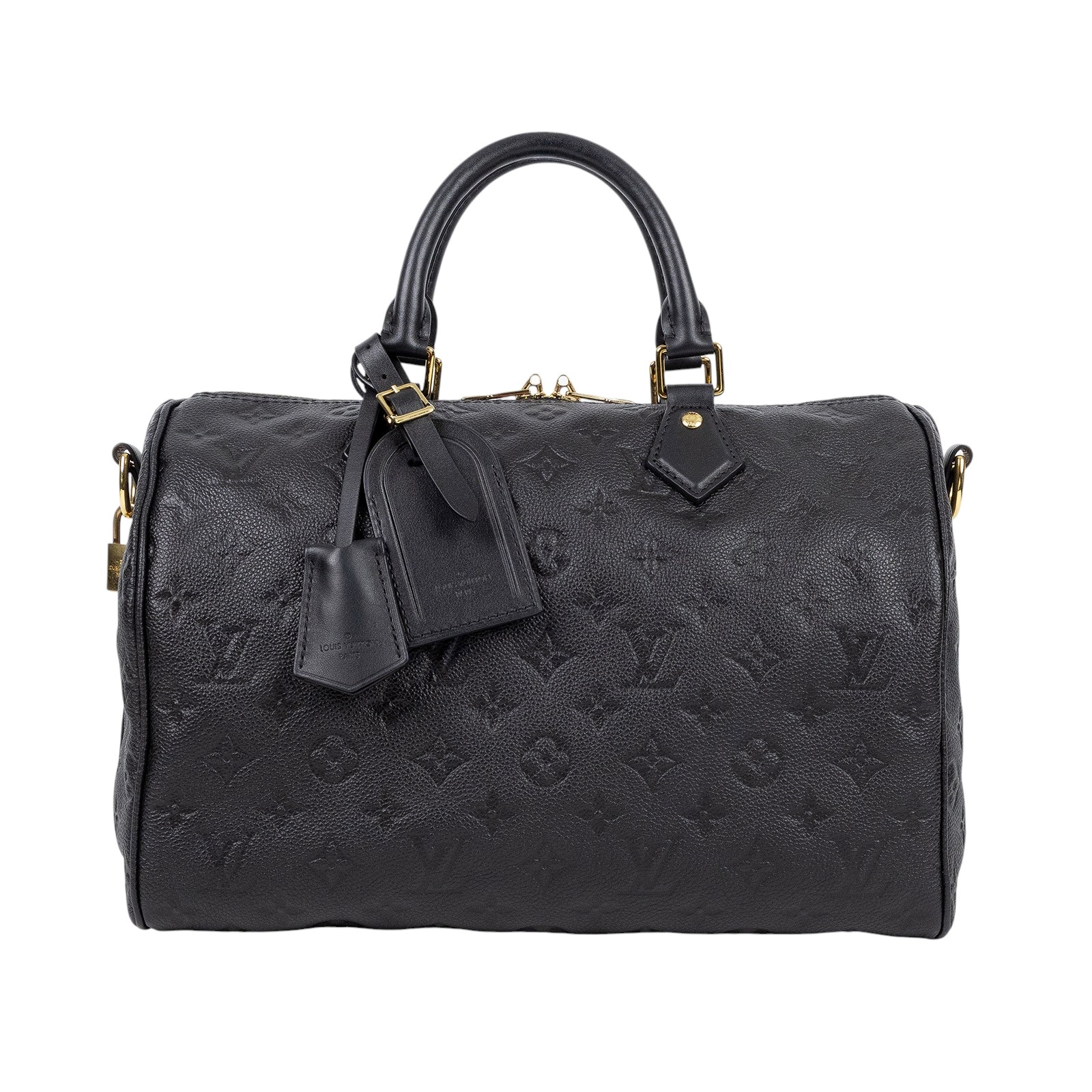路易威登 LOUIS VUITTON Speedy Soft 30 手提波士頓包 黑色 M47186 晶片款  原廠盒子/防塵袋/鎖組/購買證明正本/背帶