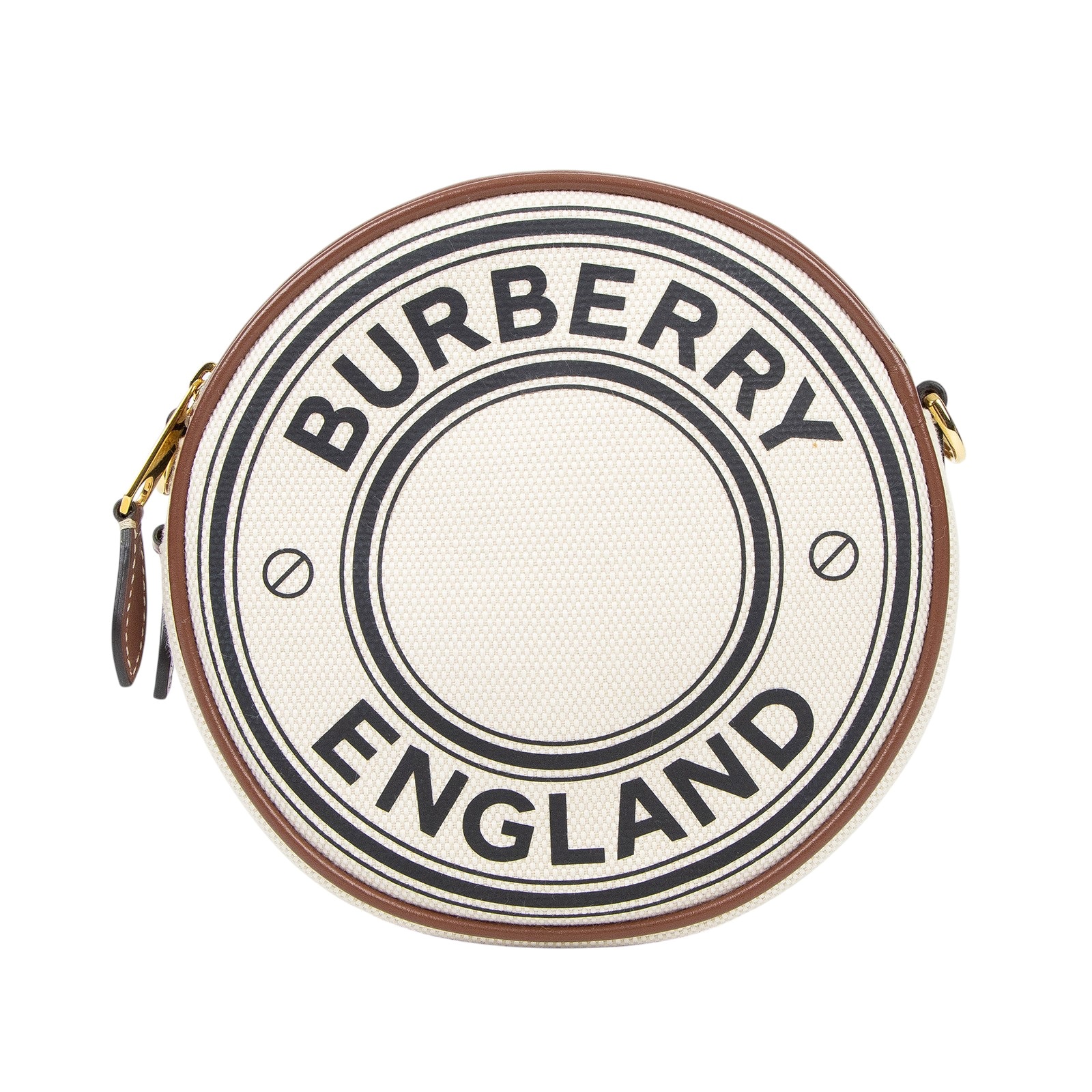 博柏利 BURBERRY Louise 圓形斜背包 80276021 LOUISE帆布圓餅包 防塵袋