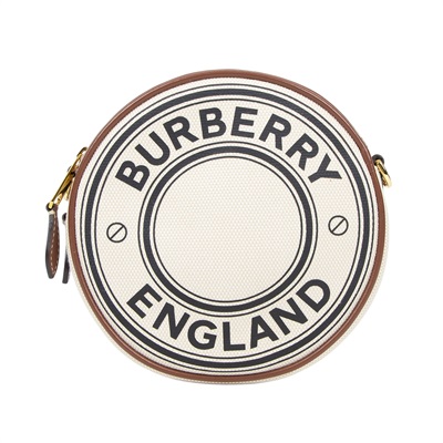 博柏利 BURBERRY Louise 圓形斜背包 80276021 LOUISE帆布圓餅包 防塵袋