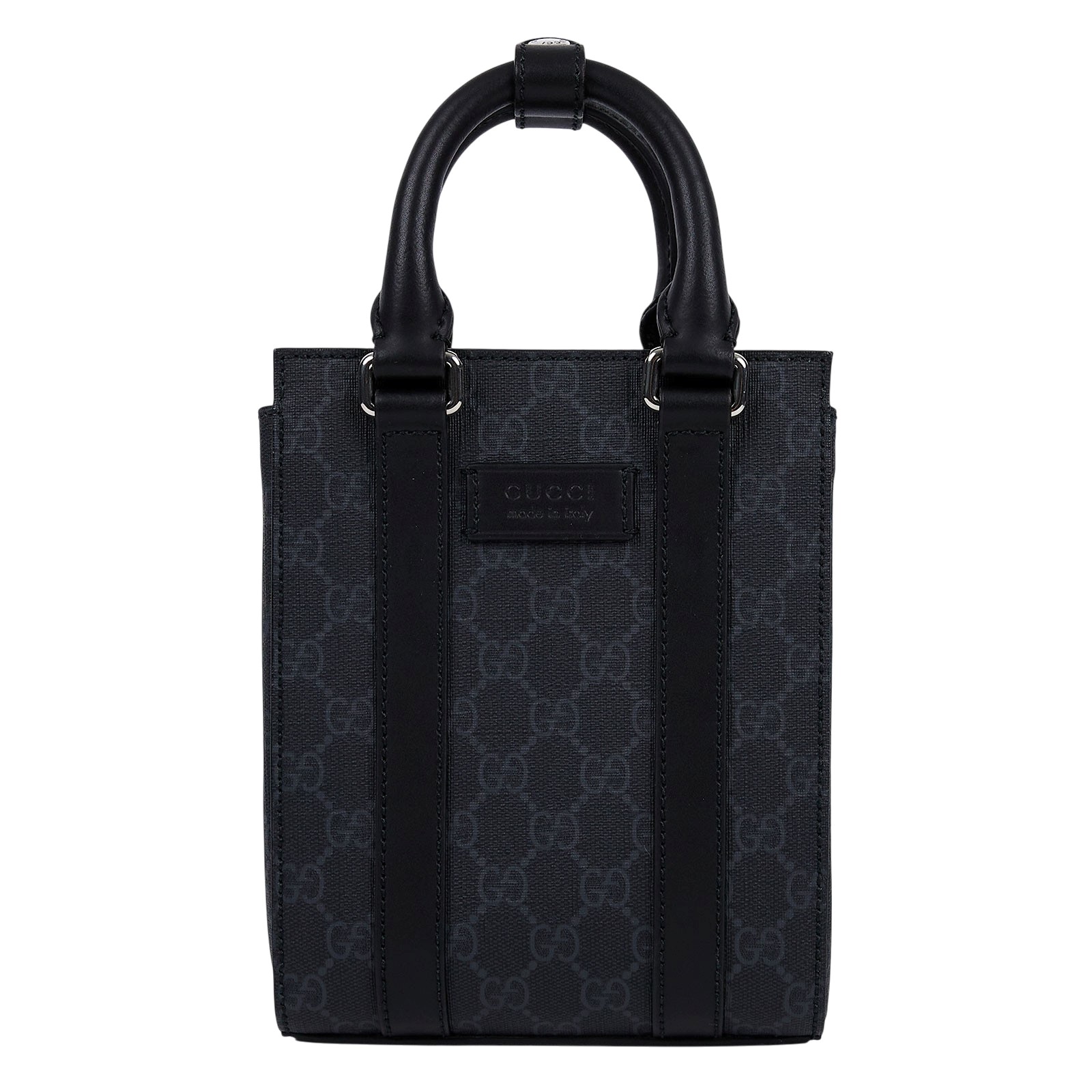 古馳 GUCCI GG 小型 托特包 691010 K5RLN 黑GG托特 MINI 防塵袋/背帶