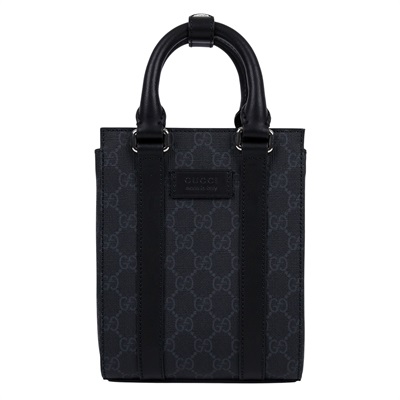 古馳 GUCCI GG 小型 托特包 691010 K5RLN 黑GG托特 MINI 防塵袋/背帶