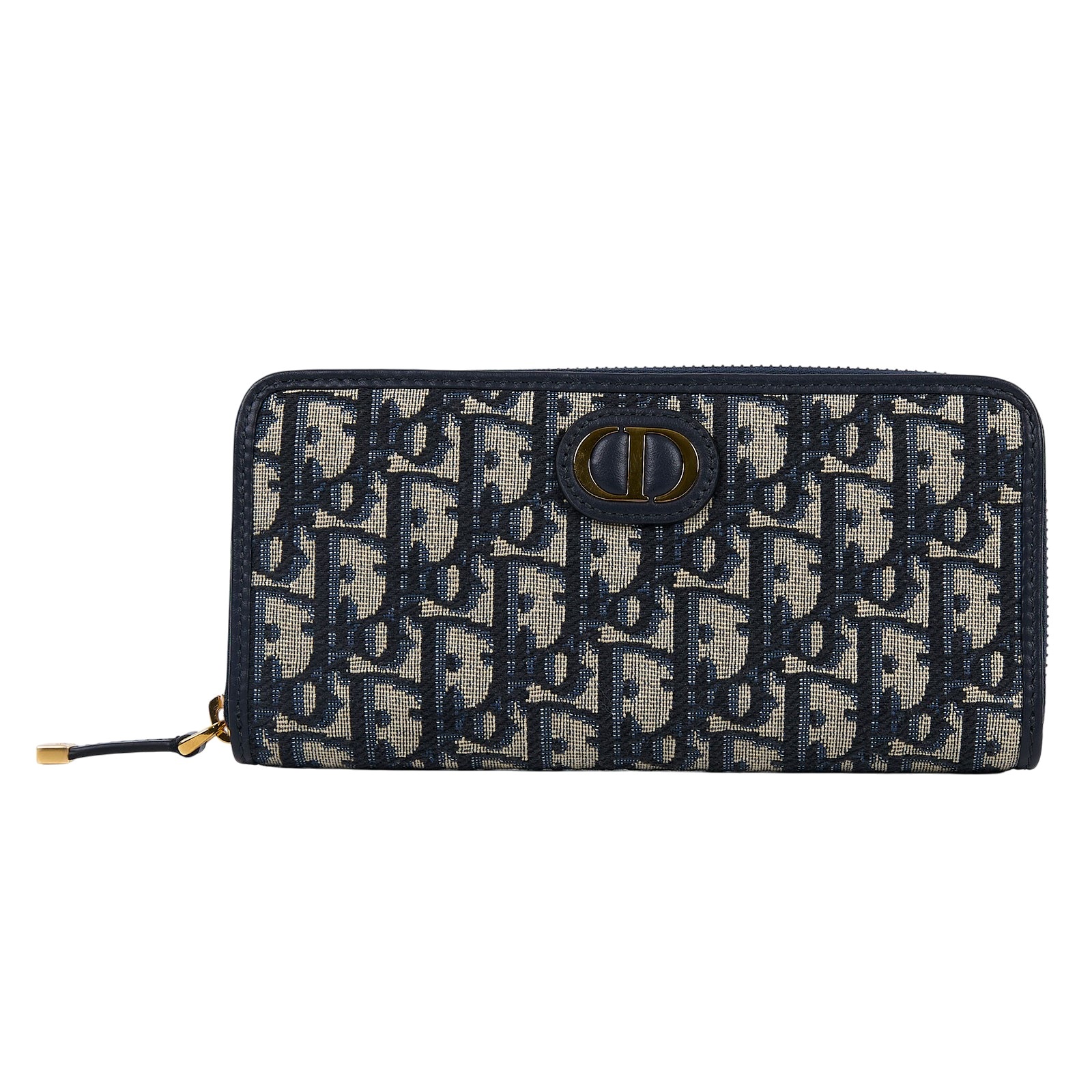 迪奧 CHRISTIAN DIOR 30 Montaigne Voyageur 錢包 長夾 S2094UTZQ 藍OBLIQUE CD長夾 原廠盒子/防塵袋