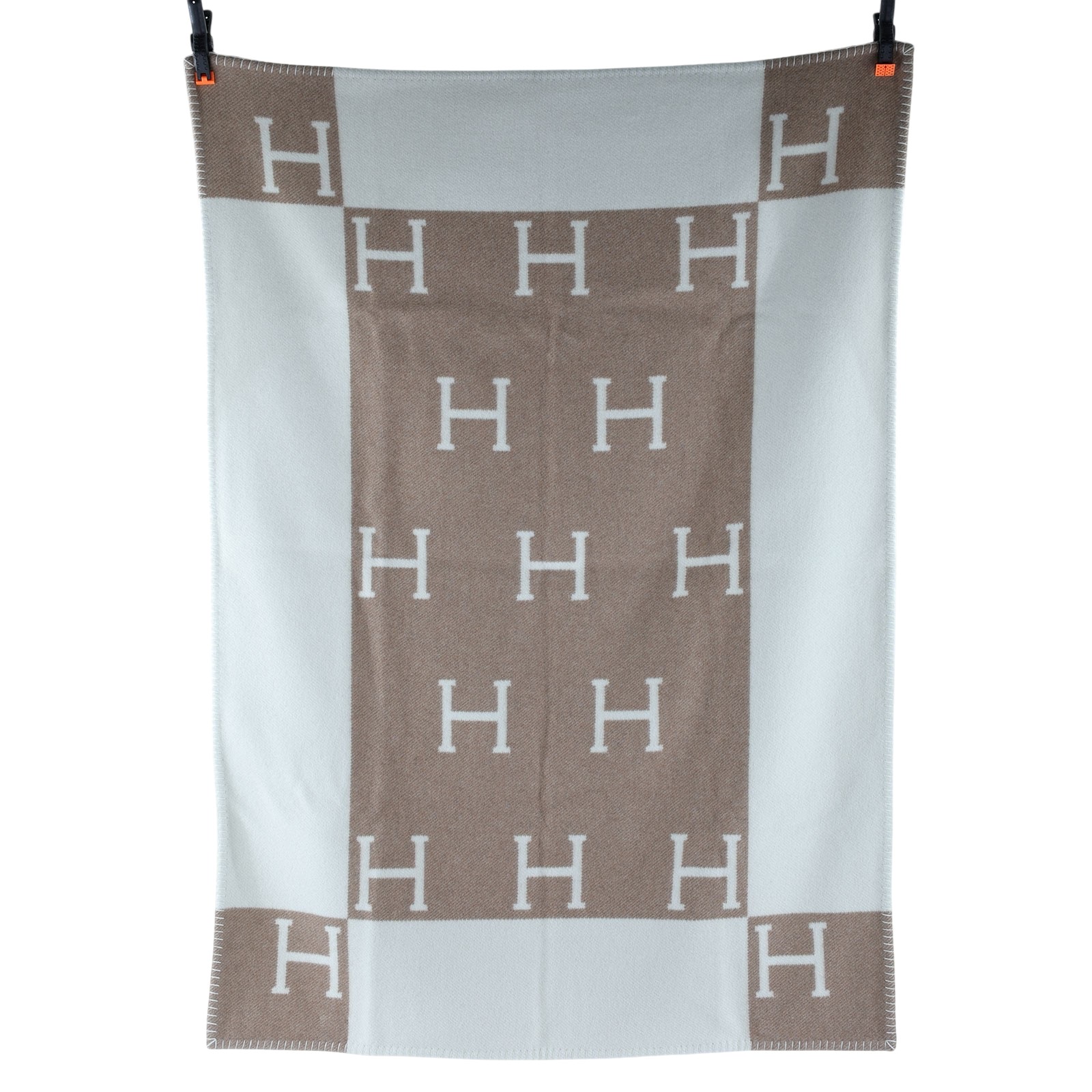 愛馬仕 Hermes Avalon 嬰兒毛毯 中榛子色 H102704Mv11  棕色H毛毯 原廠盒子