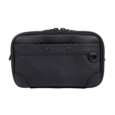 路易威登 LOUIS VUITTON Alpha 可穿戴式錢包 黑色 M82544 晶片款 黑原花ALPHA側背包 原廠盒子/防塵袋