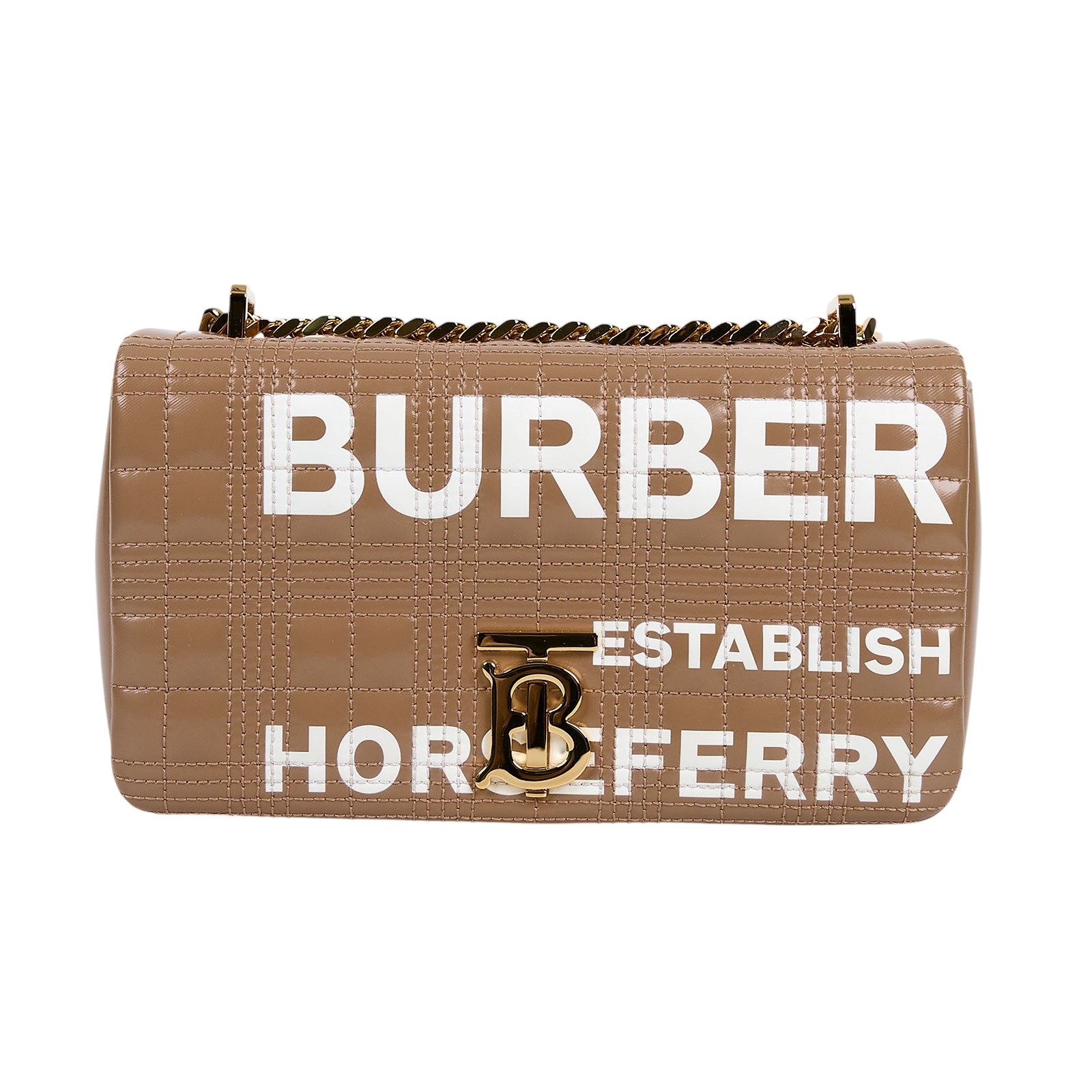 博柏利 BURBERRY Lola TB LOGO WOC 肩背包 80316171 奶茶TB LOLA包 原廠盒子/防塵袋