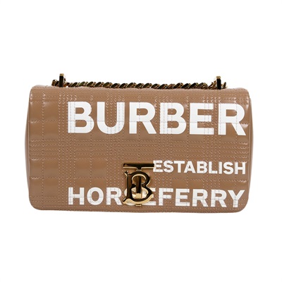 博柏利 BURBERRY Lola TB LOGO WOC 肩背包 80316171 奶茶TB LOLA包 原廠盒子/防塵袋