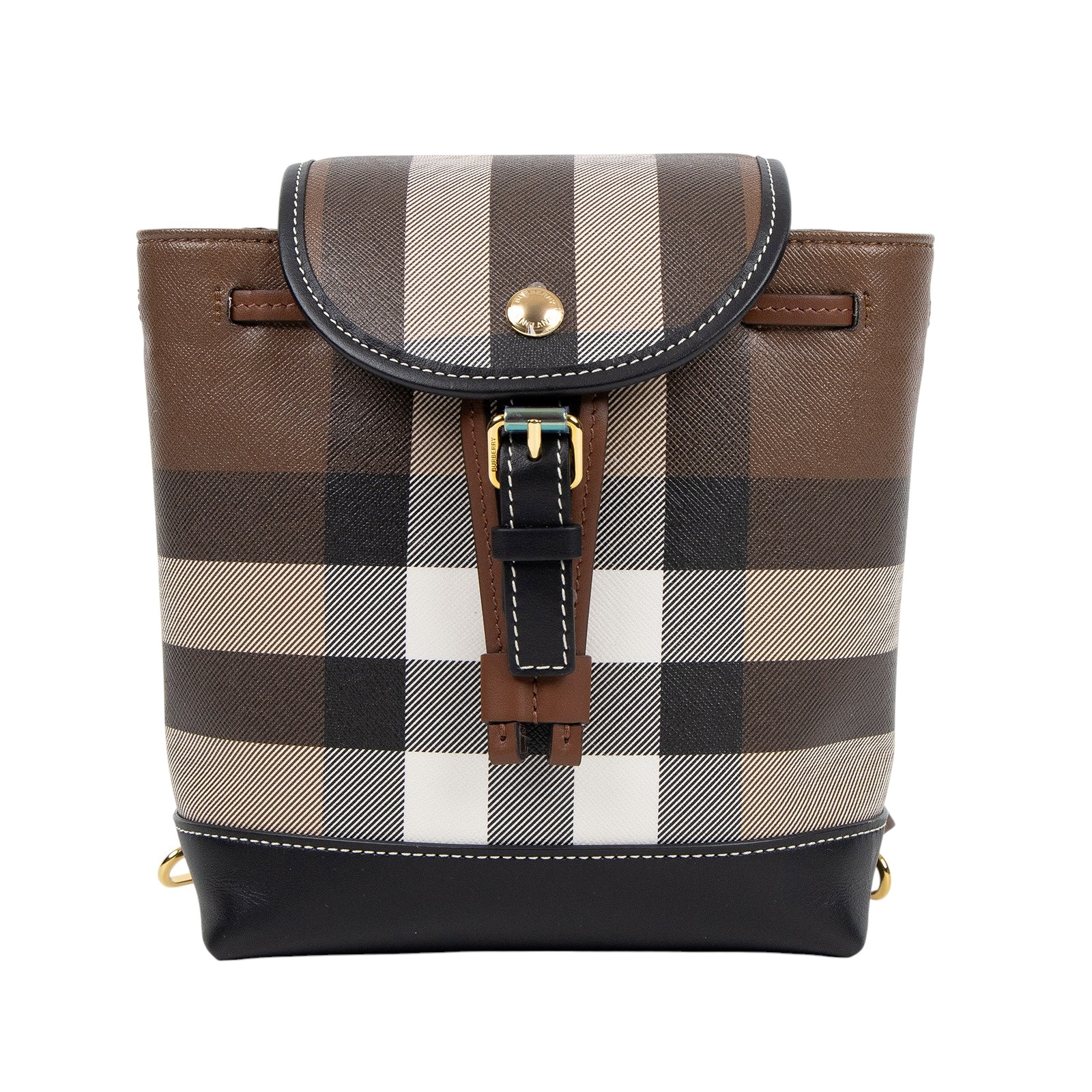 博柏利 BURBERRY Micro 後背包 80584691 經典格紋帆布迷你後背包 防塵袋/購買證明正本