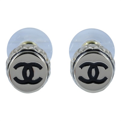 香奈兒 CHANEL CC 耳釘 耳環 B25 B 小金豆側邊菱格紋耳環 原廠盒子/內襯